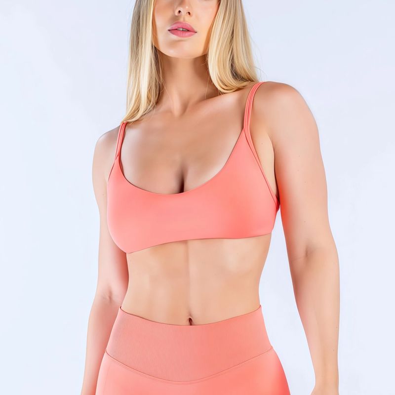 Plunge Bra Push Up - HISTELLO Impact Scoop Neck Bra para