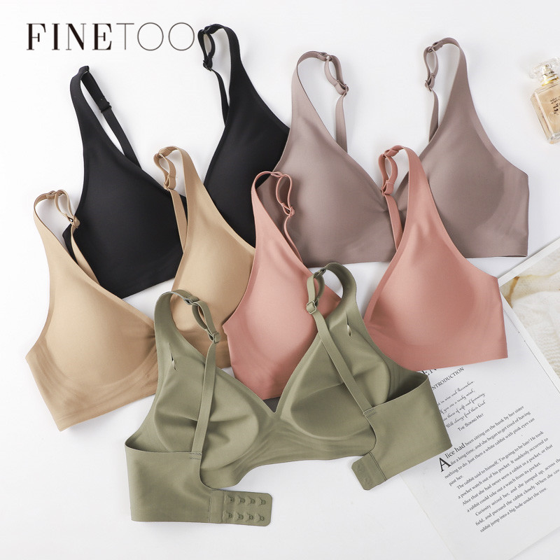 Mastectomy Bra Pocket - FINETOO-Sujetador sin aros con escote en