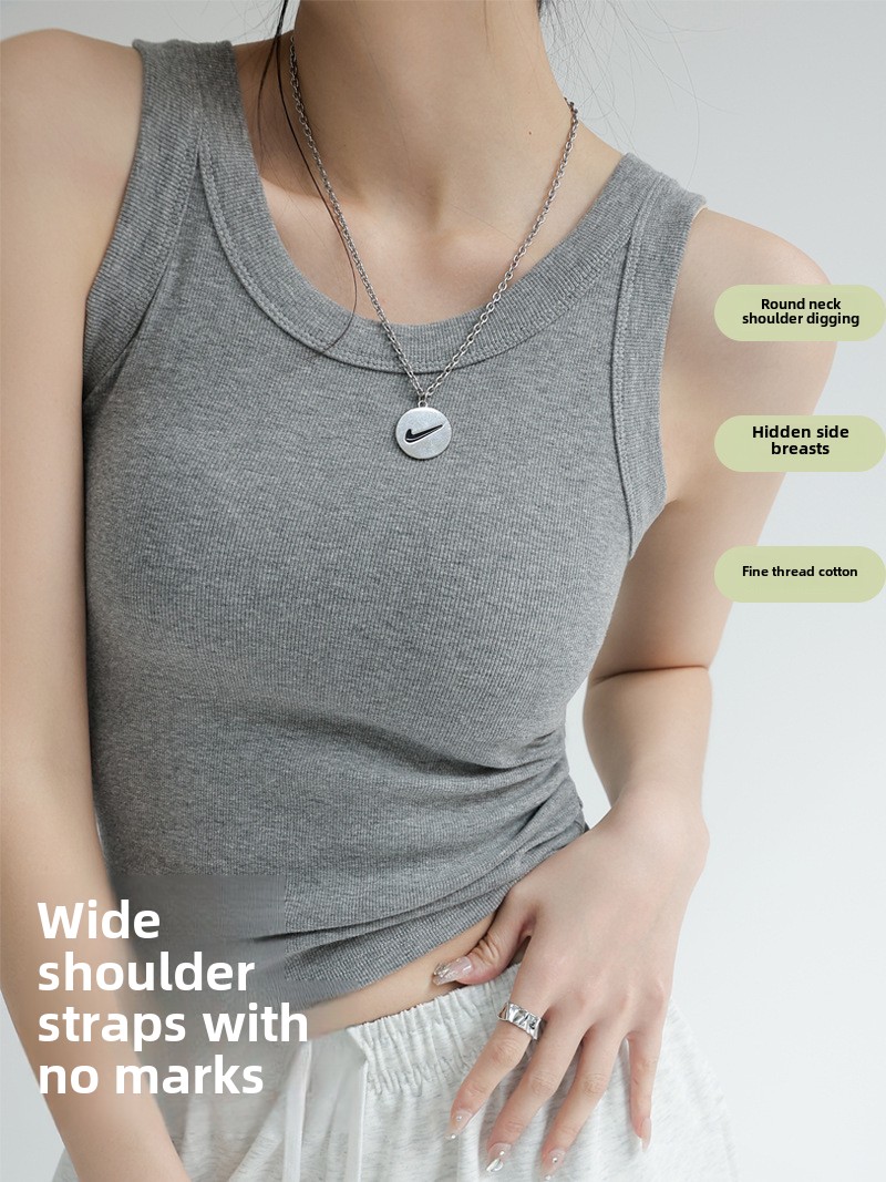Camiseta sin mangas acanalada  - T Shirt Bra Seamless reseña y precio